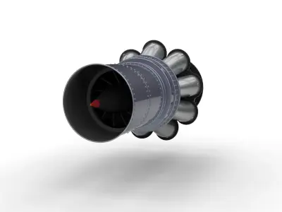 jet engine 3D model V1