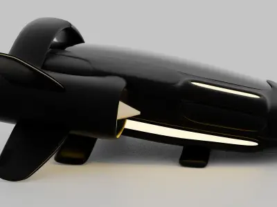 Polytechnos 1 luxury Civilian Spacecraft Low-poly 3D model