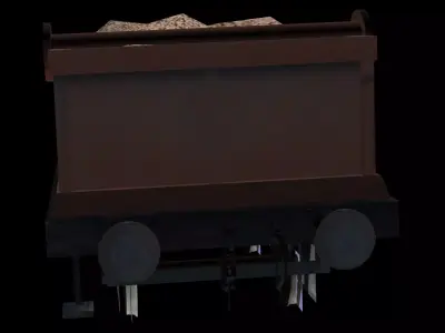 Car for sand transporting type 15W 3D model