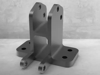 Manufactured Metal Holder 3D model