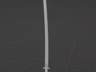 katana sword low poly Low-poly 3D model