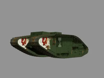 British MKV tank Low-poly 3D model