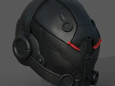 Helmet military Scifi futuristic technology  Low-poly 3D model purchase