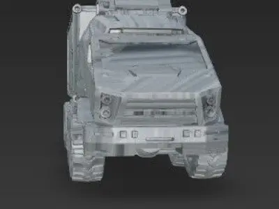 3D Printable Modern Military Transport Truck 3D print model