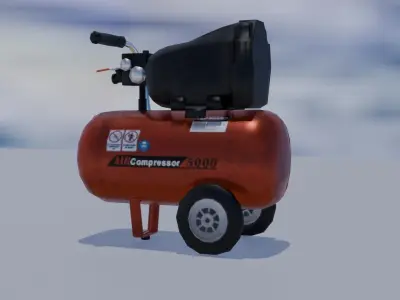 Air compressor Free low-poly 3D model