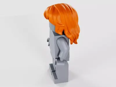Minifigure Long Wavy Hair Nami  3D model