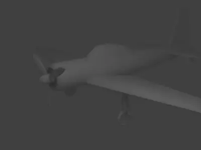 rigged aircraft Free low-poly 3D model