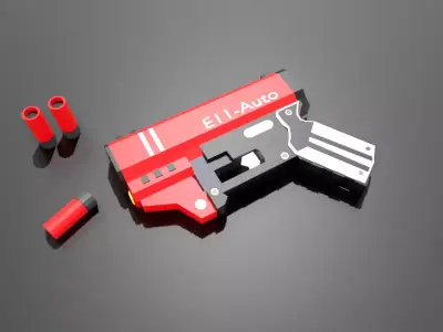 Sci fi Gun pistol Low-poly 3D model