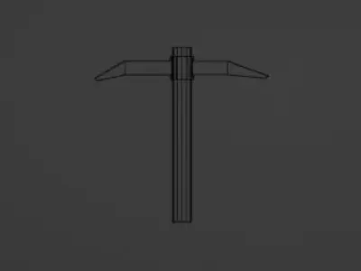 Low Poly Pickaxe Free 3D model