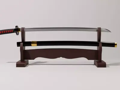 Katana samurai sword Free 3D model