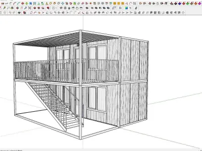 CONTAINER 02 - RUSTY Low-poly 3D model