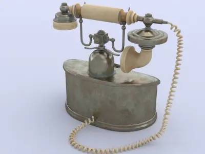 Vintage Retro Telephone 3D model