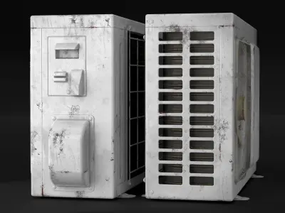 Air conditioner Low-poly 3D model 3