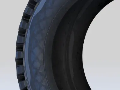 Offroad Tire Wheel Design  Low-poly 3D model
