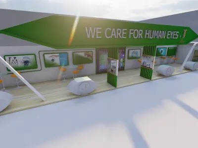 Exhibition Stall in Expo Centre Idea  for Exhibition Low-poly 3D model