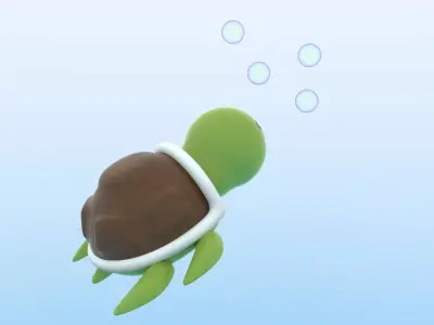 Cute Turtle Free 3D print model