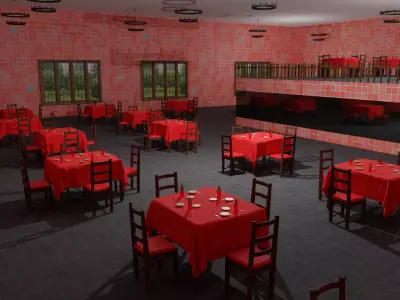 Restaurant  Low-poly 3D model