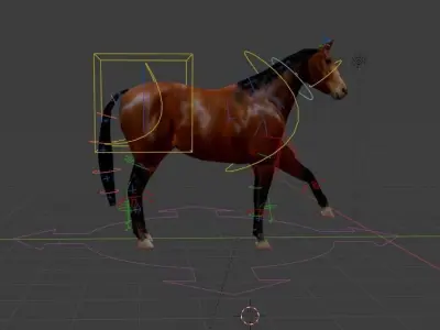 Horse Low poly rigged Low-poly 3D model