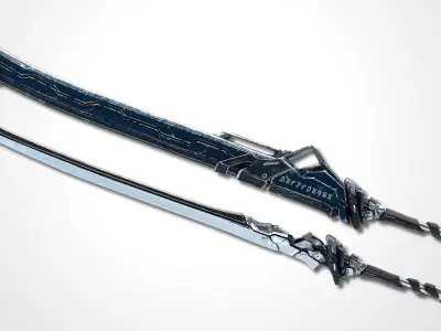 Sci-fi Swords Pack 4 Low-poly 3D model