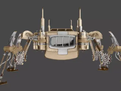 Steampunk Four-Legged Vehicle  3D model