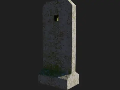 Damaged Concrete Barricade 3D model