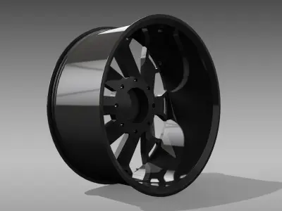 All Terrain Tire and Rim 3D model