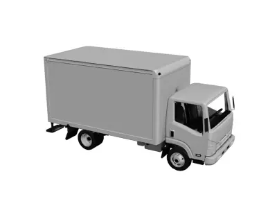 Generic Box Truck Versatile Cargo Distribution Vehicle 01 3D model