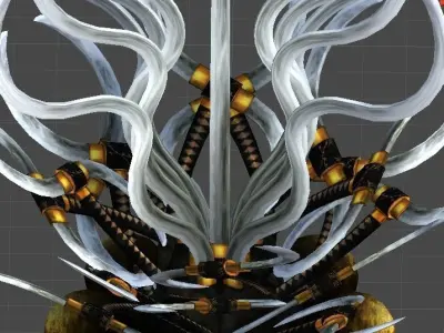sennaribyoutan katana Low-poly 3D model