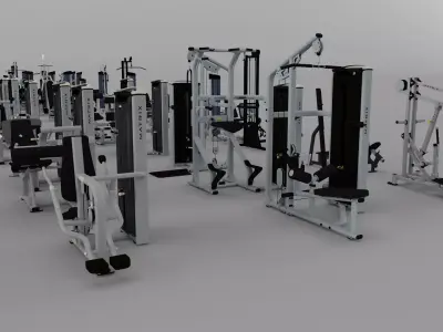 MATRIX Gym Equipment Pack - 214 3D Models FBX OBJ C4D 3D model