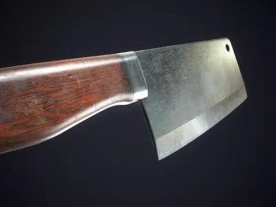 Cleaver Low-poly 3D model