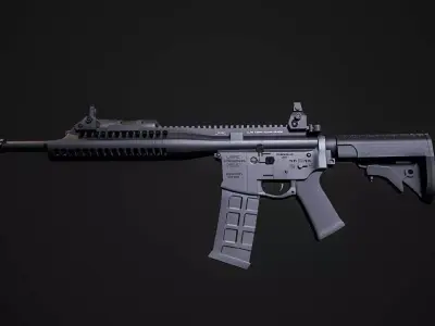 LWRC ica5 gun Low-poly 3D model