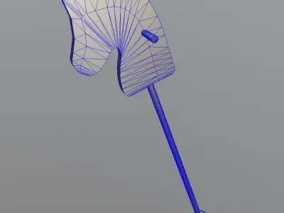 Horse on Stick Low-poly 3D model