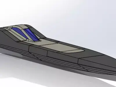 Mono Hull Boat 3D print model