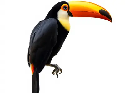 Tropical Toucan Bird D Model Pack Low-poly 3D model