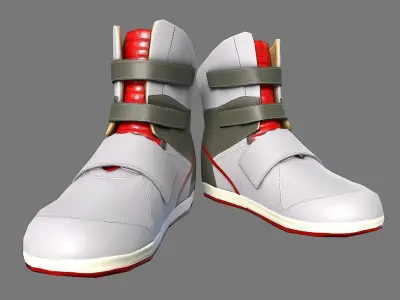 Shoes pair of Low-poly 3D model