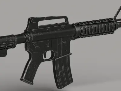 M4A RIFFLE Free low-poly 3D model