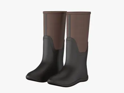 Waterproof Rubber Rain Boots  3D model