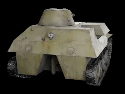 Tank T-40 Low-poly 3D model
