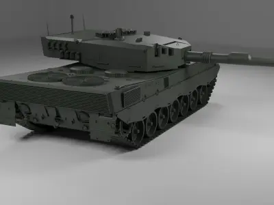 Leopard 2 Low-poly 3D model