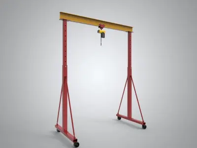 Warehouse Mobile Gantry Crane 3D model
