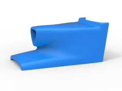 Air Scoop of Pavement Silver Crown Car Scale 1 to 25 3D print model