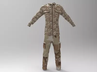 Desert Military Set 3D Model Pack