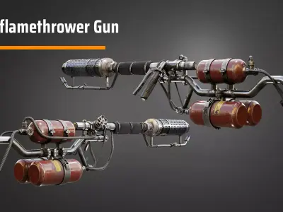 Flamethrower gun 3D model