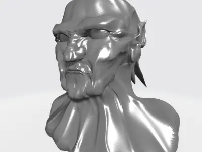 goblin face sculpture  3D model
