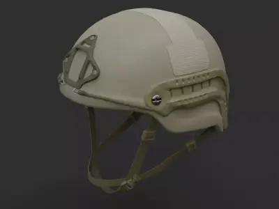 Ops Core Sentry mid cut military helmet foliage green 3D model