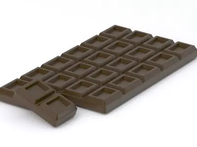 chocolate bar dark 3D model