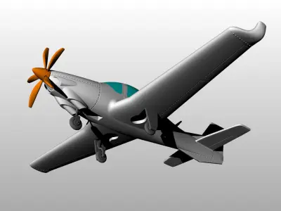 Airplane Grob 120 TP 3D print model