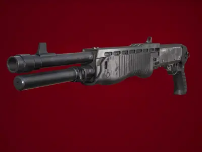 PBR Shotgun 3D Model for Game 3D model