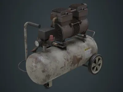 Air Compressor 3B Low-poly 3D model