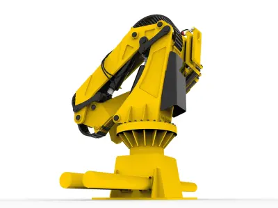 Foldable Boom Crane 3D model